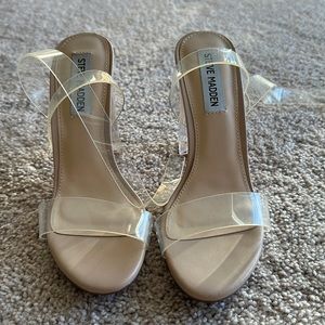 Steve Madden clear strap heels